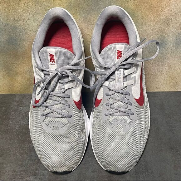 Nike Downshifter 9 AR4946-006 Gray/White/Red Men's Running Shoes Size 12M - Picture 13 of 16